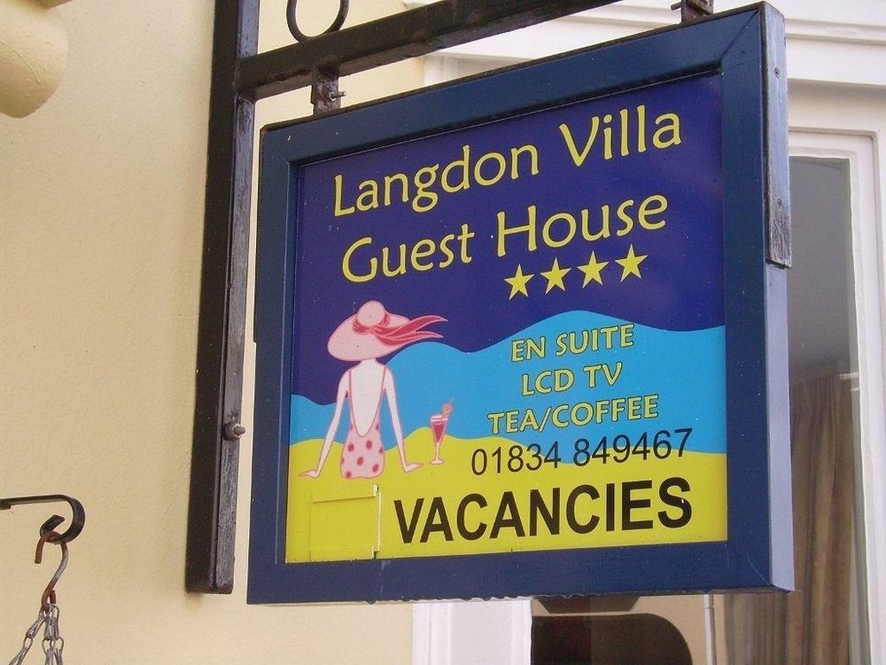 Langdon Villa Guest House Tenby Dış mekan fotoğraf